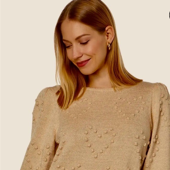 Lilly Pulitzer Metallic Kippa Sweater with Hearts - Picture 2 of 5